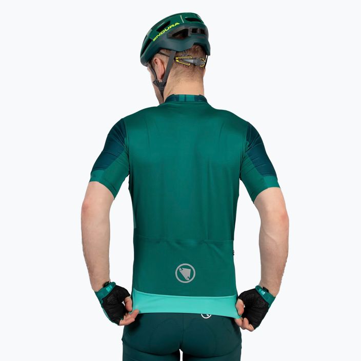 Koszulka rowerowa męska Endura FS260 Print S/S emerald green 4