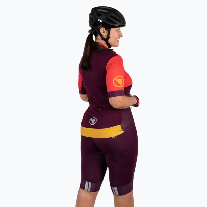 Spodenki rowerowe damskie Endura FS260-Pro DS Bibshort aubergine 4