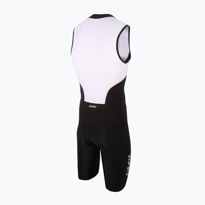 Kombinezon triathlonowy męski ZONE3 Lava Long Distance Trisuit black/white/red 2