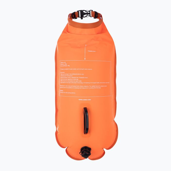 Bojka asekuracyjna ZONE3 Dry Bag 2 Led Light orange 2