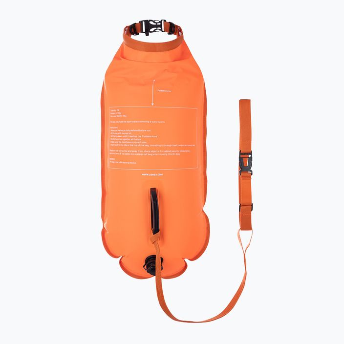 Bojka asekuracyjna ZONE3 Dry Bag 2 Led Light orange 4