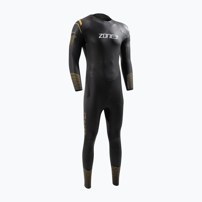 Pianka do pływania męska ZONE3 Thermal Aspect Breaststroke black/orange/yellow