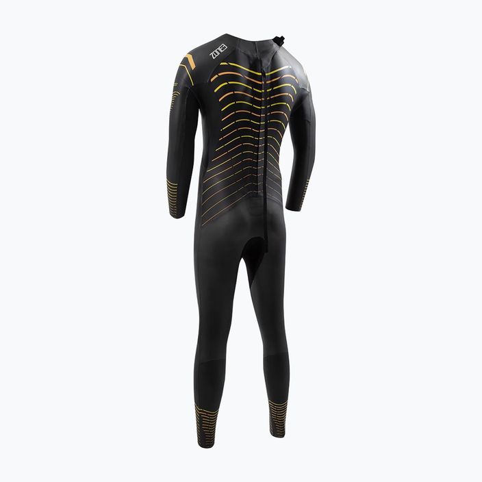 Pianka do pływania męska ZONE3 Thermal Aspect Breaststroke black/orange/yellow 2