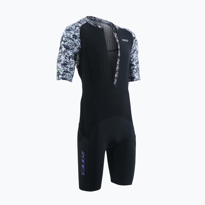 Kombinezon triathlonowy męski ZONE3 Lava Trisuit white/gravel 2