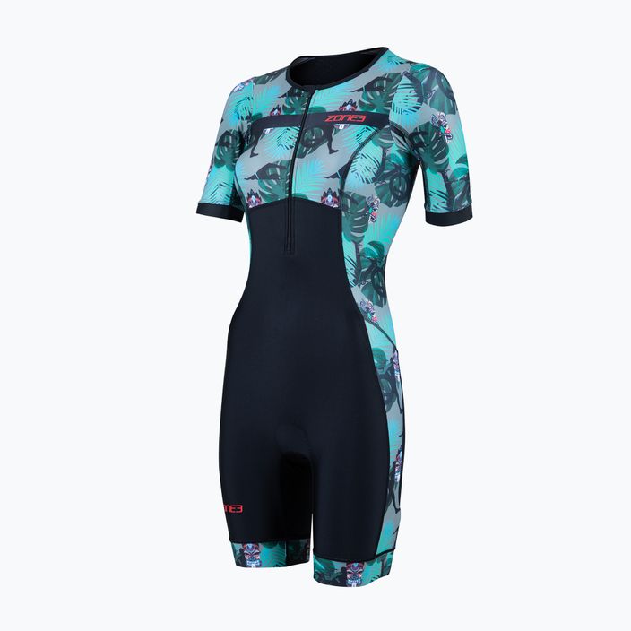 Kombinezon triathlonowy damski ZONE3 Activate+ Trisuit tribal rush/black/khaki