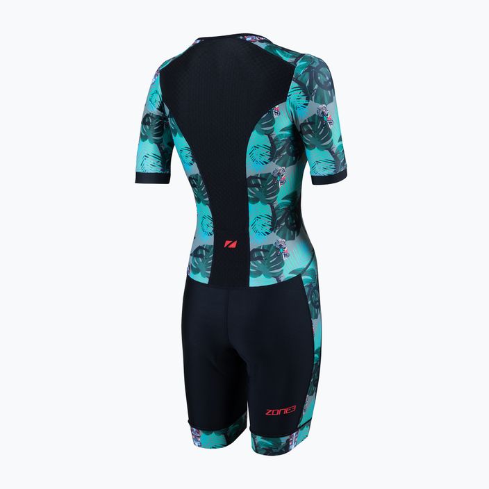 Kombinezon triathlonowy damski ZONE3 Activate+ Trisuit tribal rush/black/khaki 2