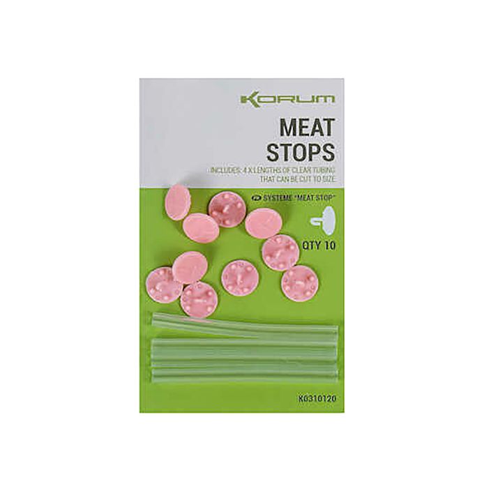 Stopery do przynęt Korum Meat Stops 10 szt. pink 2