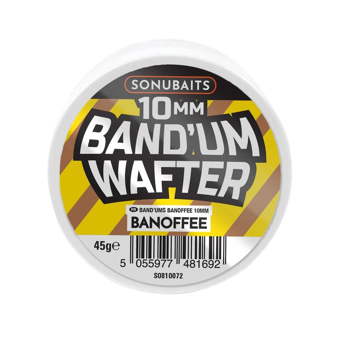 Przynęta haczykowa dumbells Sonubaits Band'um Wafters - Banoffee yellow/brown 2