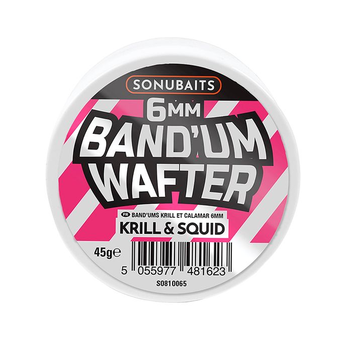 Przynęta haczykowa dumbells Sonubaits Band'um Wafters - Krill & Squid pink/white 2
