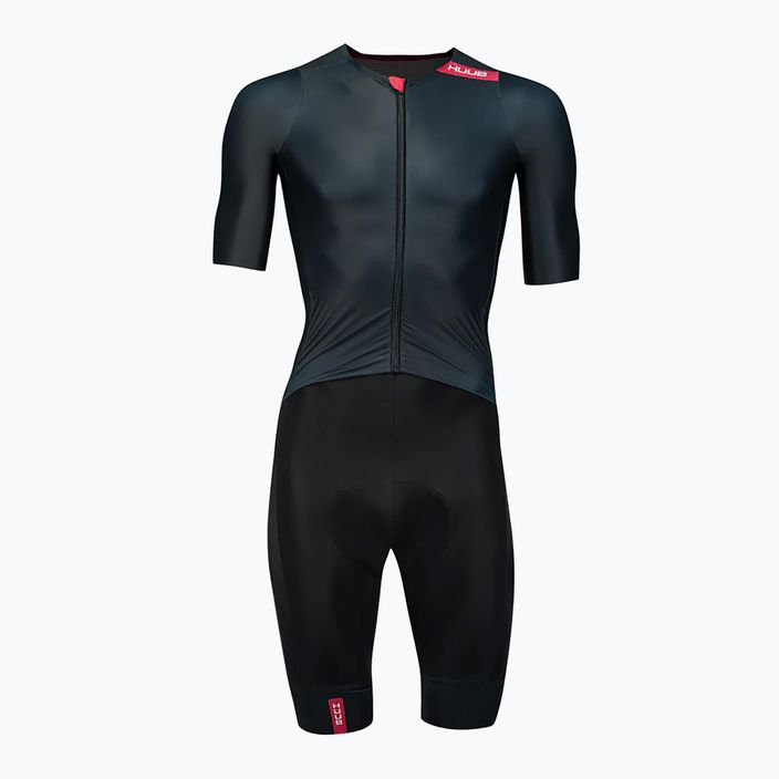 Kombinezon rowerowy męski HUUB Strada Road Speed Suit Smooth Sleeve black/red