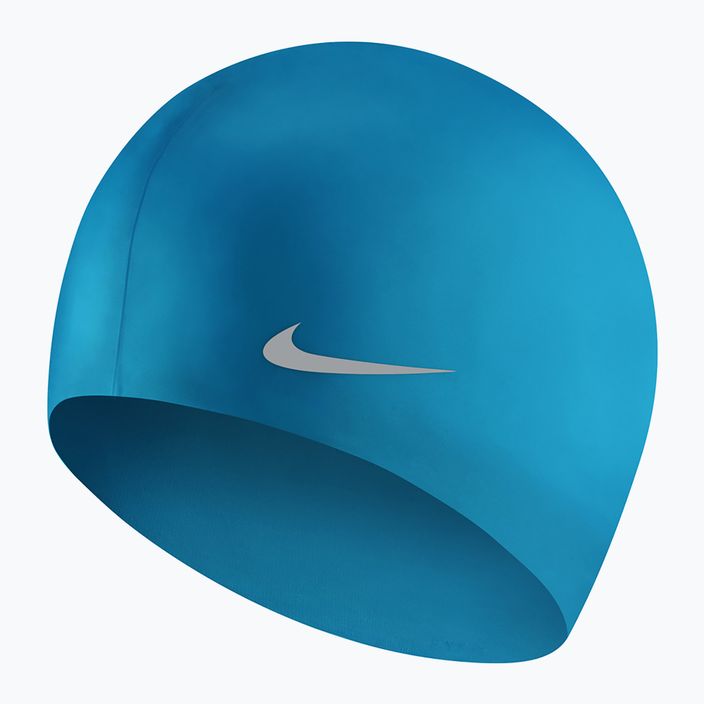 Czepek pływacki dziecięcy Nike Solid Silicone blue 2