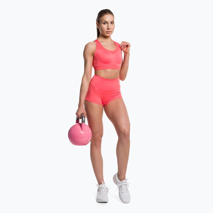 Biustonosz fitness Gymshark Open Back Training Sports polka pink 2