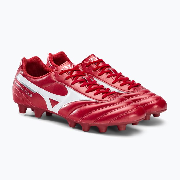 Buty piłkarskie męskie Mizuno Morelia II Club MD czerwone P1GA221660 4