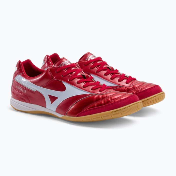 Buty piłkarskie Mizuno Morelia Sala Elite IN czerwone Q1GA221060 4