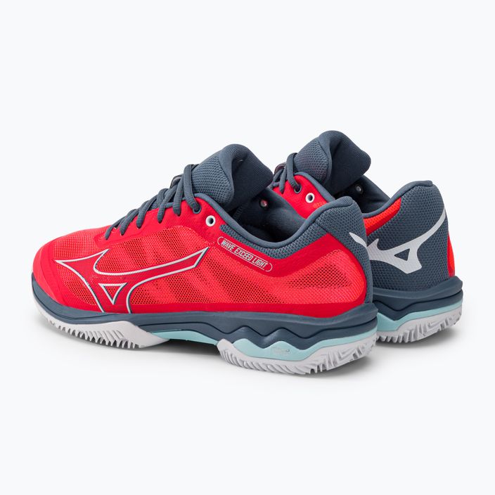 Buty do tenisa damskie Mizuno Wave Exceed Light CC fierry coral 2/white/china blue 3