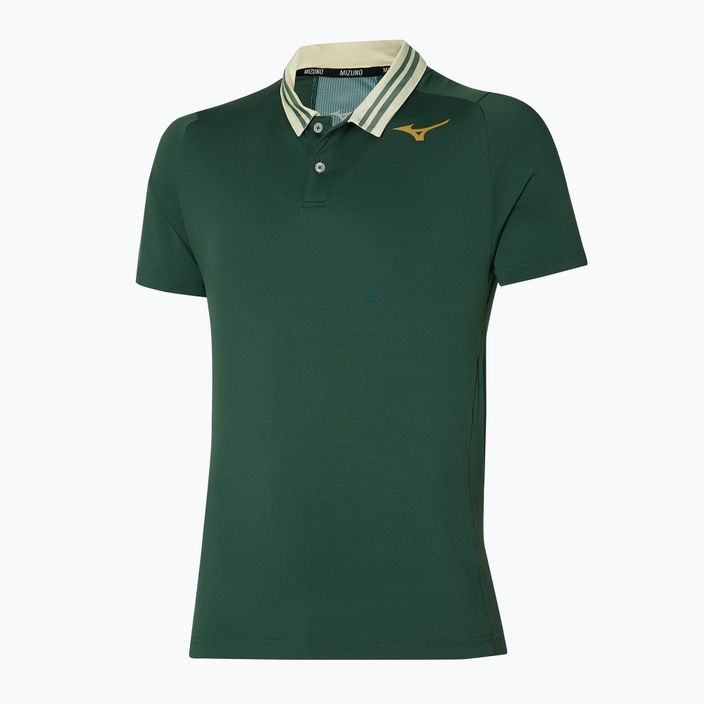 Koszulka tenisowa męska Mizuno Shadow Polo zielona 62GAA00437