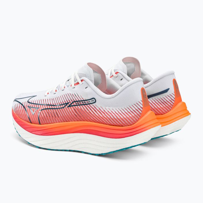 Buty do biegania męskie Mizuno Wave Rebellion Pro biało-pomarańczowe J1GC231701 3