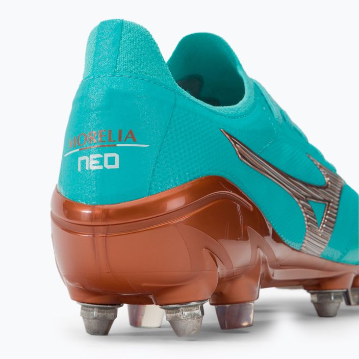 Buty piłkarskie Mizuno Morelia Neo III Beta JP MD niebieskie P1GC239025 8