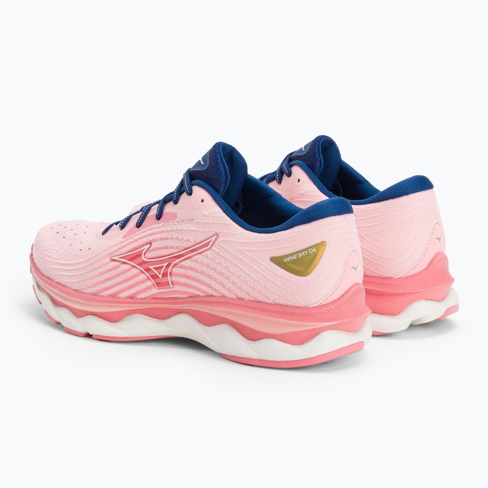 Buty do biegania damskie Mizuno Wave Sky 6 różowe J1GD220273 5