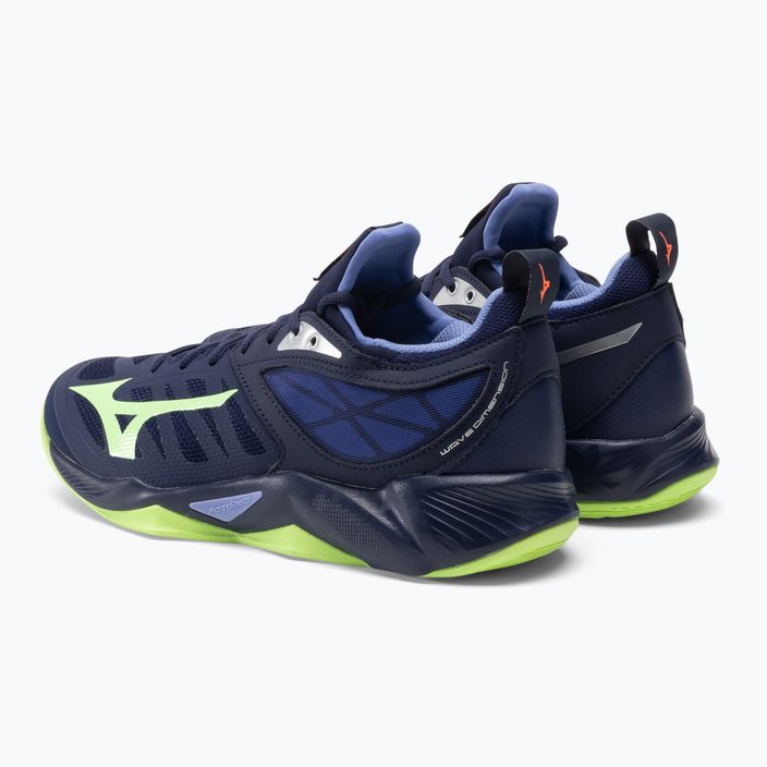 Buty do siatkówki Mizuno Wave Dimension evening blue/tech green/lolite 4