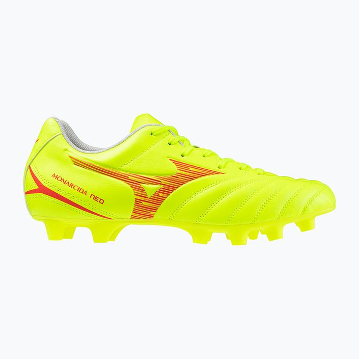 Buty piłkarskie męskie Mizuno Monarcida Neo III Select MD safety yellow/fiery coral 2 8