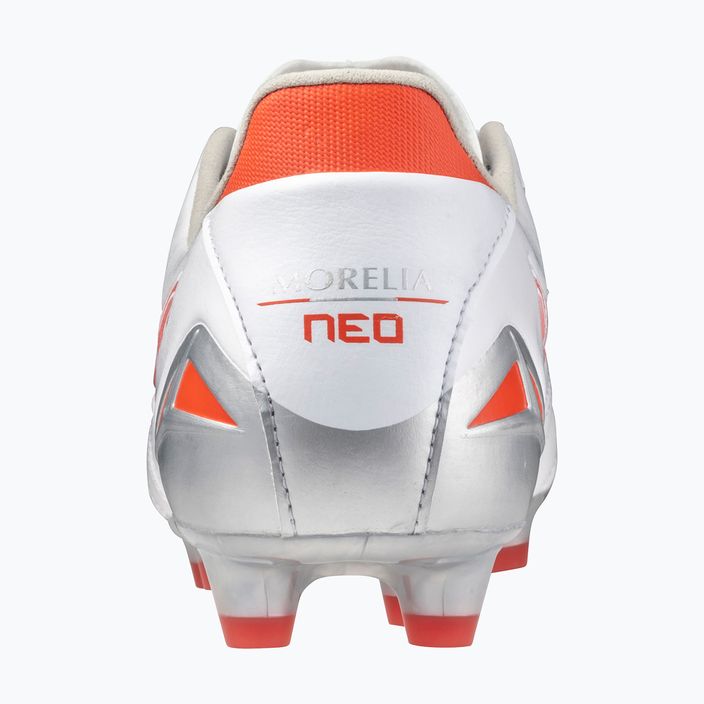 Buty piłkarskie męskie Mizuno Morelia Neo IV Pro MD white/ radiant red/ hot coral 3