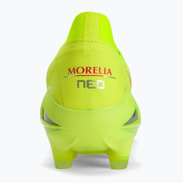 Buty piłkarskie męskie Mizuno Morelia Neo IV Β Elite MD safety yellow/fiery coral 2/galaxy silver 8