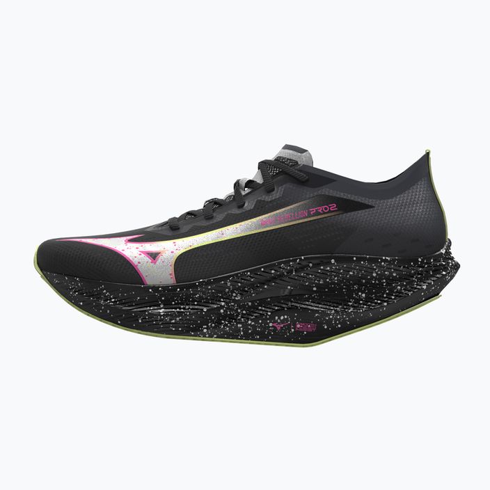 Buty do biegania męskie Mizuno Wave Rebellion Pro 2 black/silver/pink tetra