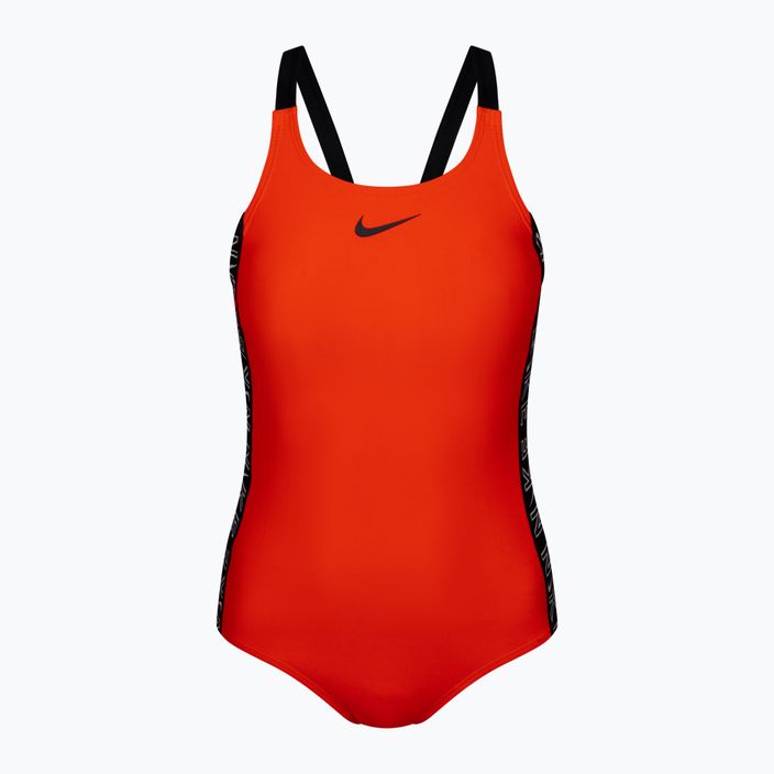 Strój pływacki jednoczęściowy dziecięcy Nike Logo Tape bright