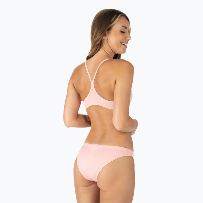 Strój pływacki dwuczęściowy damski Nike Essential Sports Bikini bleached coral 3