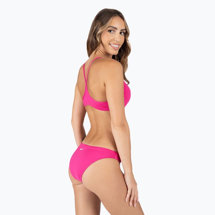 Strój pływacki dwuczęściowy damski Nike Essential Sports Bikini pink prime 3
