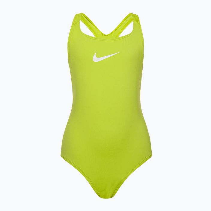 Strój pływacki jednoczęściowy dziecięcy Nike Essential Racerback atomic green