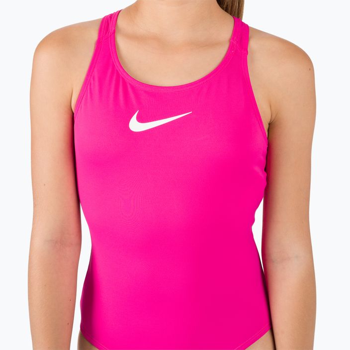 Strój pływacki jednoczęściowy dziecięcy Nike Essential Racerback pink prime 4