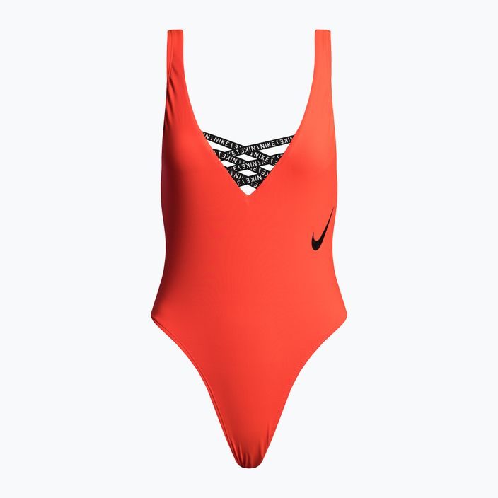 Strój pływacki jednoczęściowy damski Nike Sneakerkini U-Back bright crimson