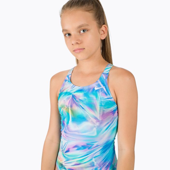 Strój pływacki jednoczęściowy dziecięcy Nike Hydrastrong Muliple Prints cool multi 7
