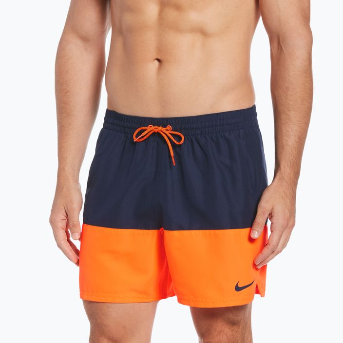 Szorty kąpielowe męskie Nike Split 5" Volley total orange 5