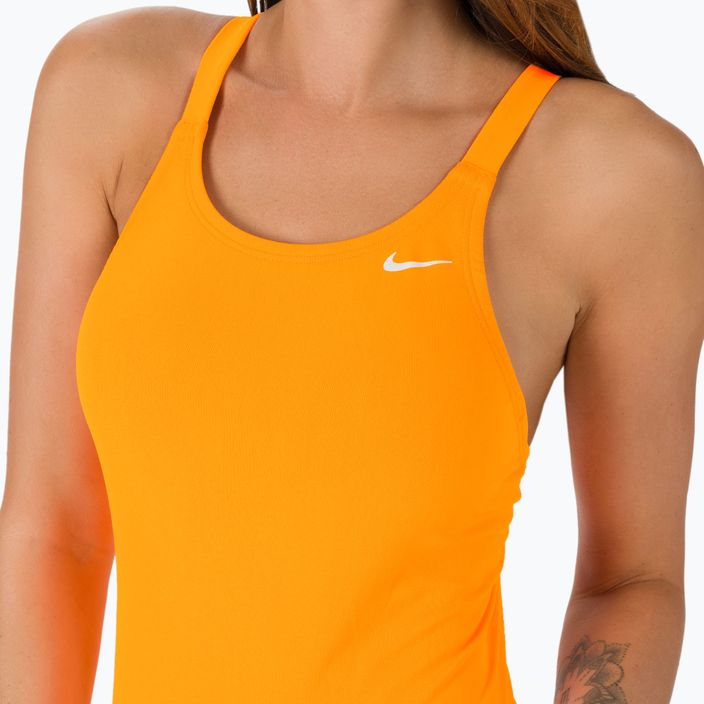 Strój pływacki jednoczęściowy damski Nike Hydrastrong Solid Fastback bright citrus 4