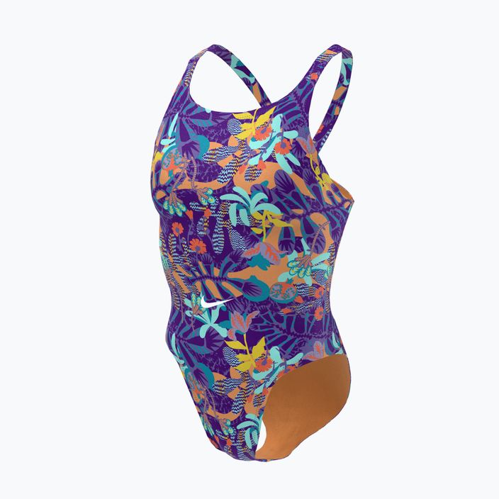Strój pływacki jednoczęściowy damski Nike Multiple Print Fastback psychic purple 4