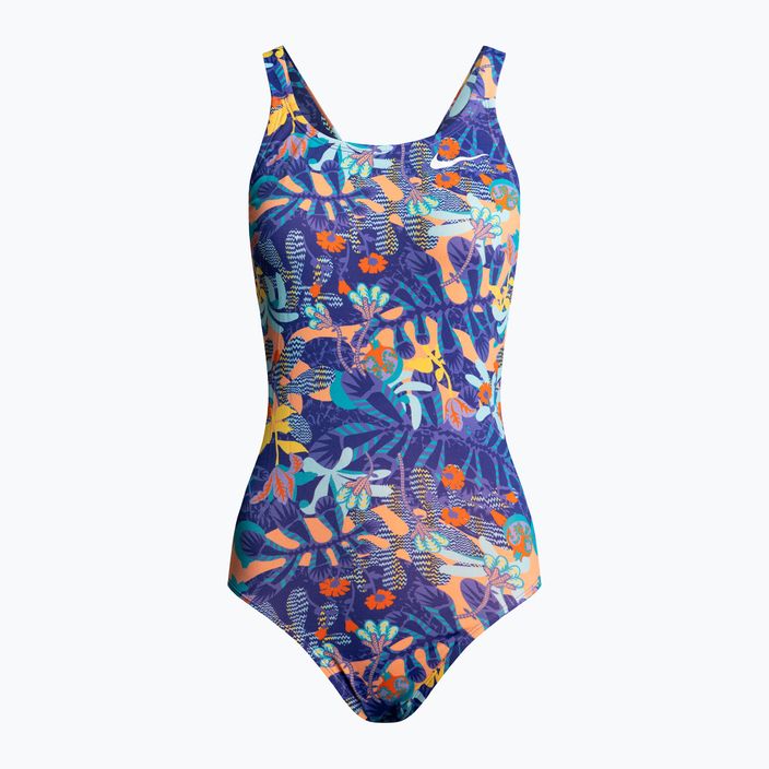 Strój pływacki jednoczęściowy damski Nike Multiple Print Fastback psychic purple