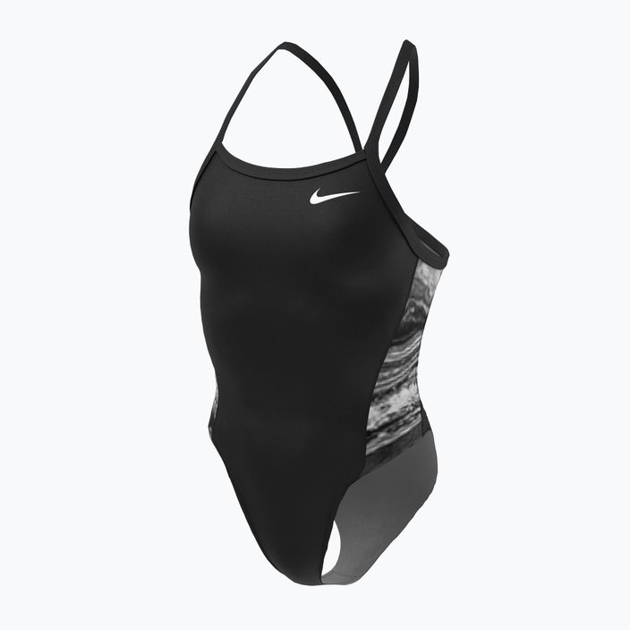 Strój pływacki jednoczęściowy damski Nike Multiple Print Racerback Splice One jet black 6