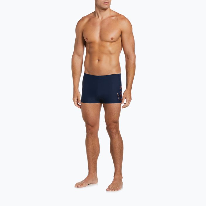 Bokserki kąpielowe męskie Nike Reflect Logo Square Leg midnight navy 7