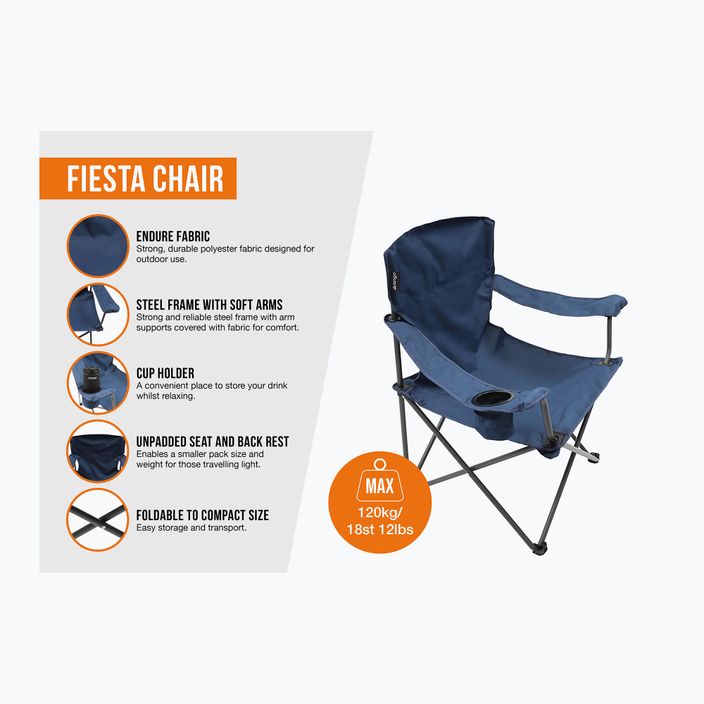 Krzesło turystyczne Vango Fiesta Chair denim dark 5