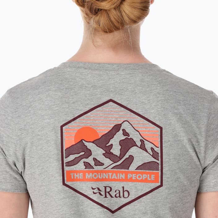 Koszulka damska Rab Stance Mountain Peak grey marl 3