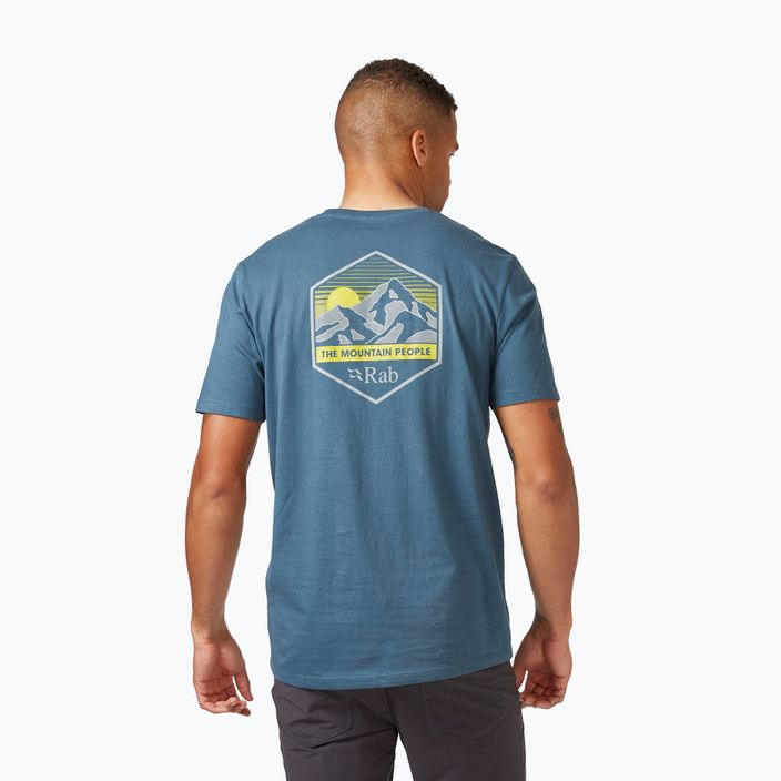 Koszulka męska Rab Stance Mountain Peak orion blue 2