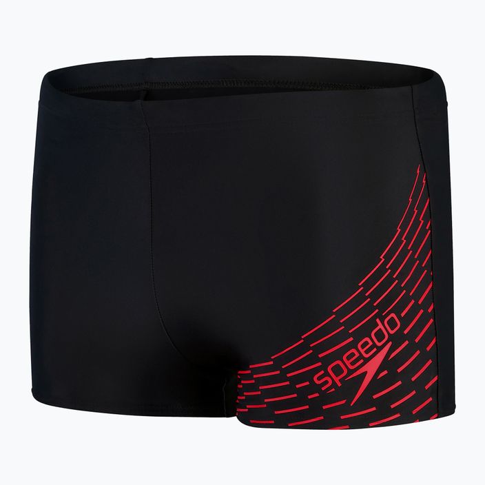 Bokserki kąpielowe męskie Speedo Medley Logo black/fed red 4