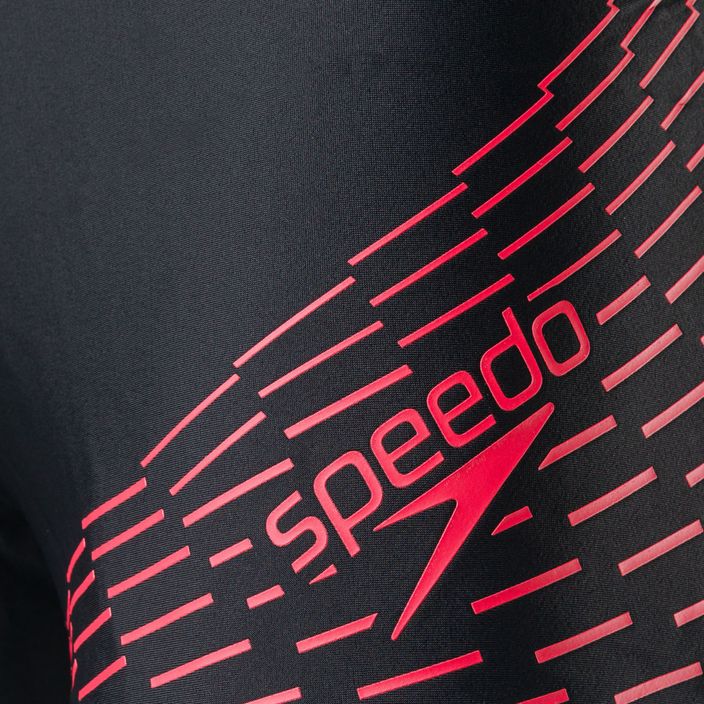 Bokserki kąpielowe męskie Speedo Medley Logo black/fed red 3