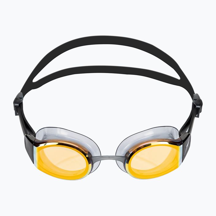 Okulary do pływania Speedo Mariner Pro Mirror black/clear/fire gold 2