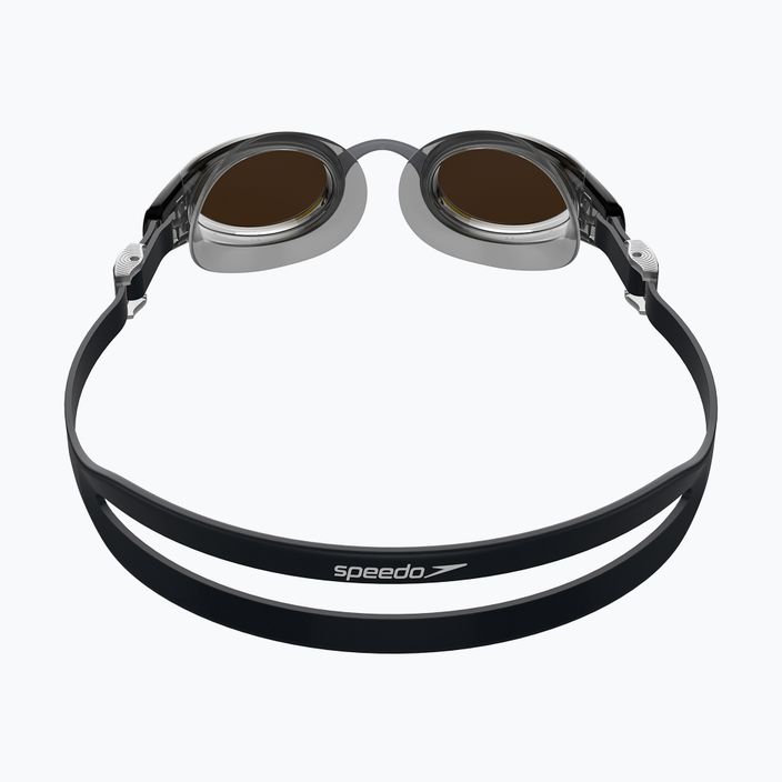 Okulary do pływania Speedo Mariner Pro Mirror black/clear/fire gold 8
