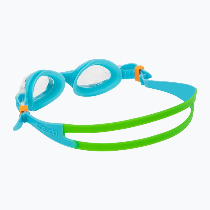 Okulary do pływania dziecięce Speedo Skoogle Infant azure blue/fluo green/fluo orange/clear 4