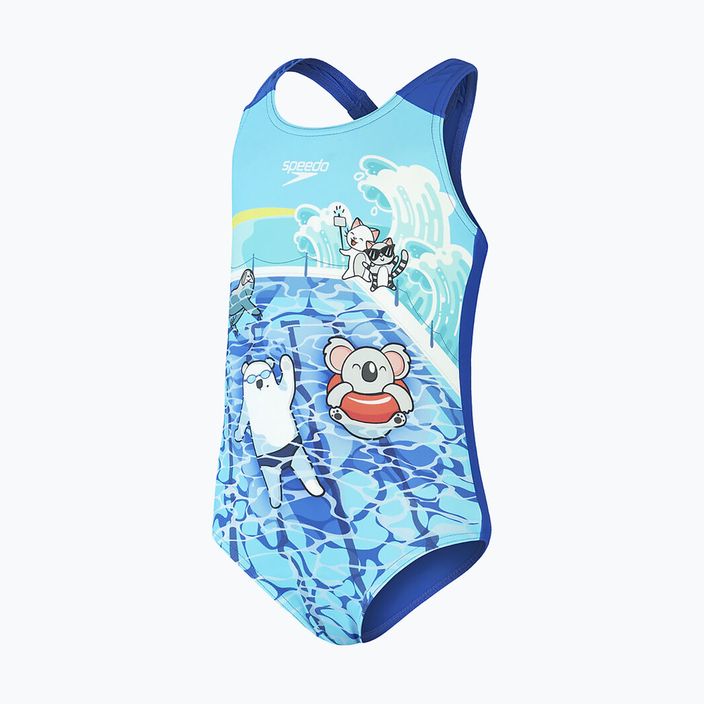 Strój pływacki jednoczęściowy dziecięcy Speedo Digital Printed Swimsuit cobalt/azure/white 3